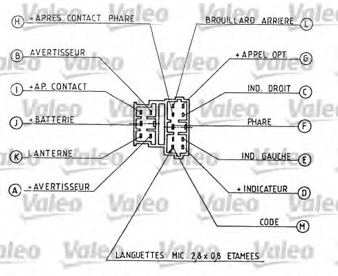 PEUGEOT 96247563ZL Steering Column Switch